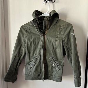 Abercrombie & Fitch Vintage Cropped Green Jacket
